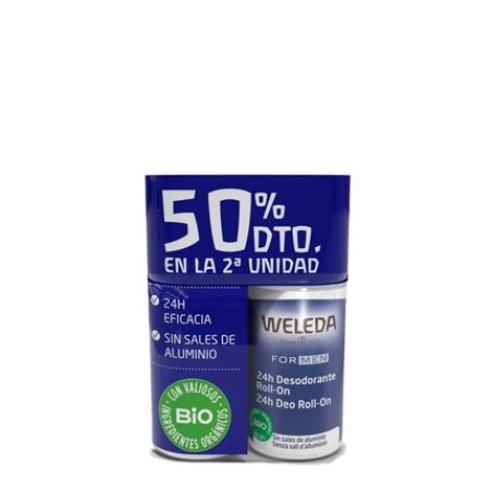 Weleda Men Deodorant Rollon 24h 2x50ml