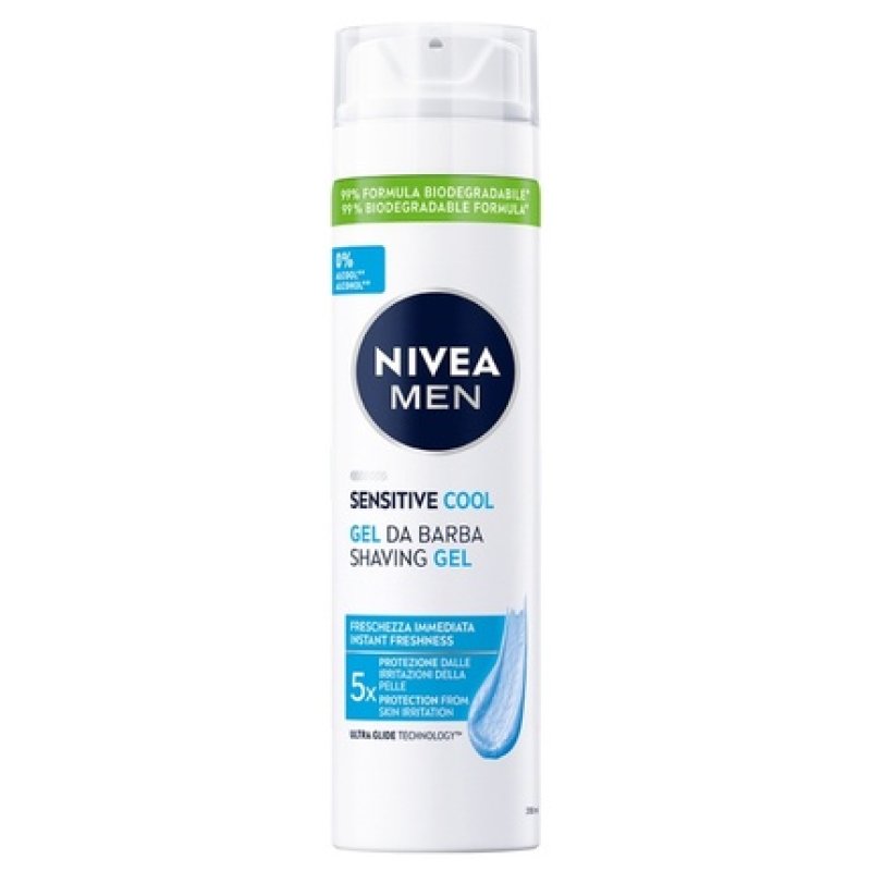 Nivea Shaving Gel 200 Ml For Men New Sensitive Cool