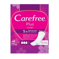 Carefree 5in1 Panty Liners 48 Plus Large Extra Protection