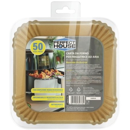 Perfect House Air Fryer Paper Squares 20x20x45 Cm Pack Of 50