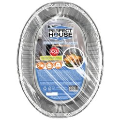 Perfect House Oval Aluminum Container 37x27x75 Cm 2 Pieces Chicken