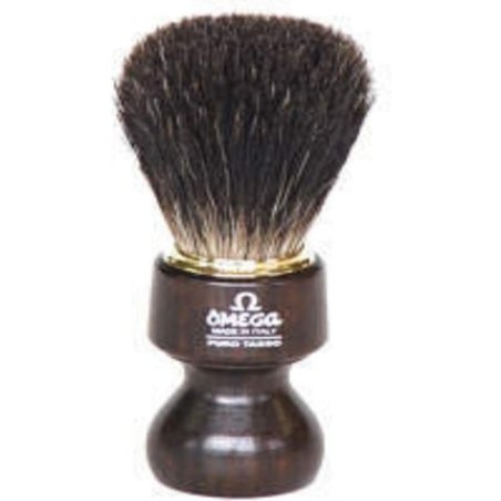 OMEGA Pure Badger 6126 Wood Handle Shaving Brush - Ovangkol