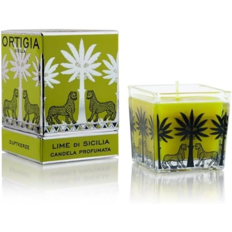 Ortigia Lime Di Sicilia Square Candle 110g