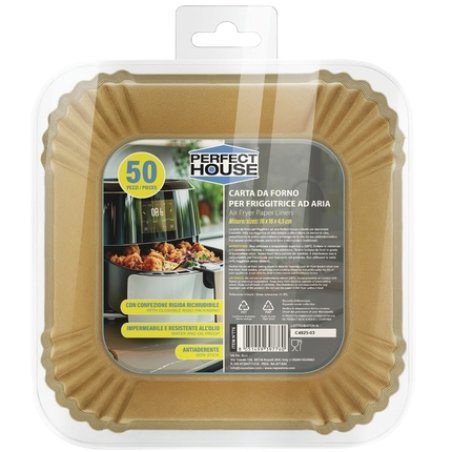 Perfect House Air Fryer Paper Squares 16x16x45 Cm Pack Of 50