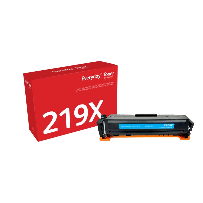Everyday™ Cyan Toner by Xerox compatible with HP 219X (W2191X), High capacity