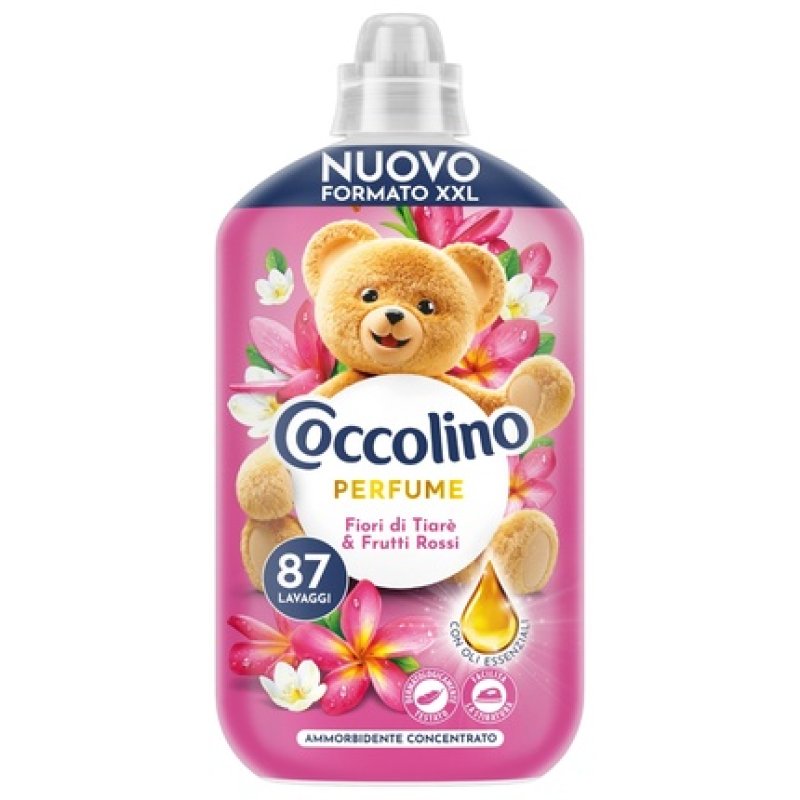 Coccolino Concentrated Fabric Softener 1827 Milliliters For 87 Washes With Tiare Flowers & Red Fruits