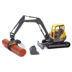 Speed Car - Metal Volvo Excavator with Accessories (40728)