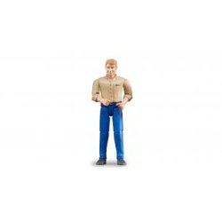 BRUDER Homme Blond avec Jean Bleu