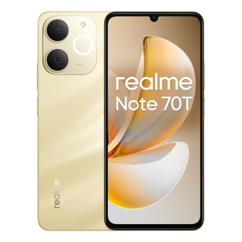 realme Note 70T 17.1 cm (6.74") Dual SIM Android 15 4G USB Type-C 4 GB 128 GB 6000 mAh Gold
