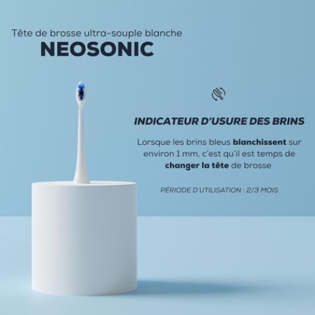 Neopulse Ultrasoft White Nylon Brush Head Refills - Pack of 4