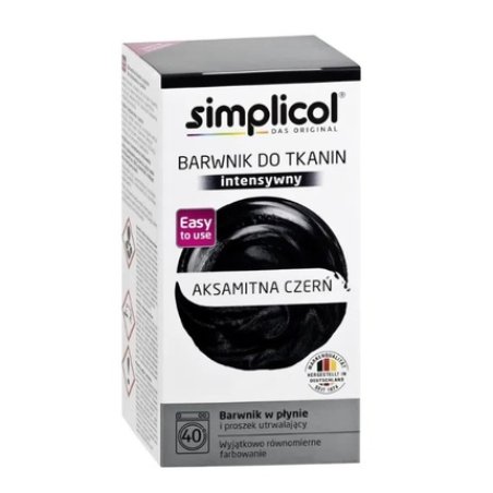 Simplicol Velvet Black Fabric Dye 550 G