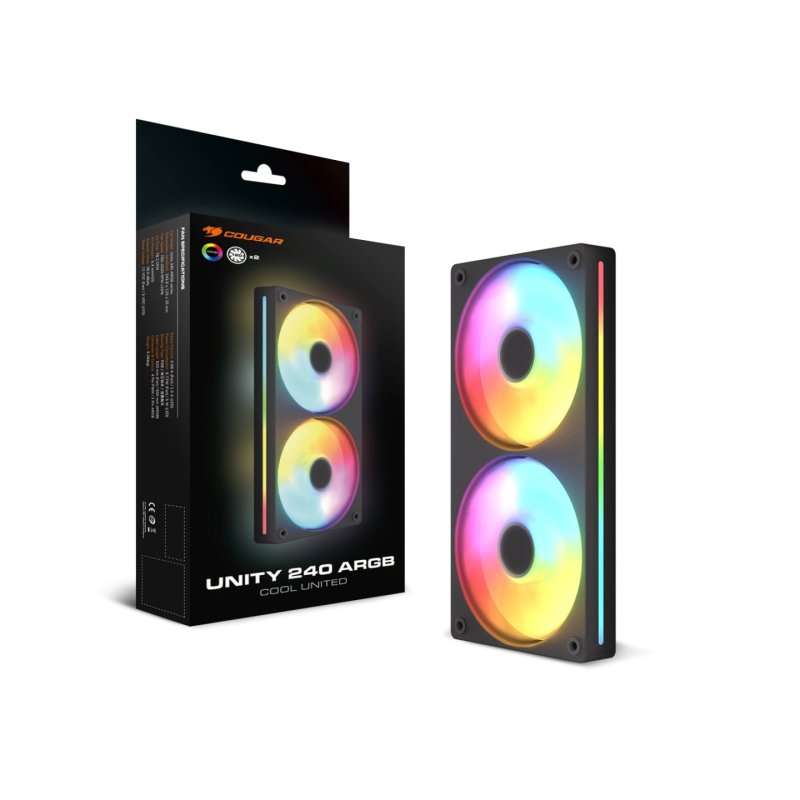 COUGAR CF-UN240RB-RGB Boitier PC Ventilateur 12 cm Noir