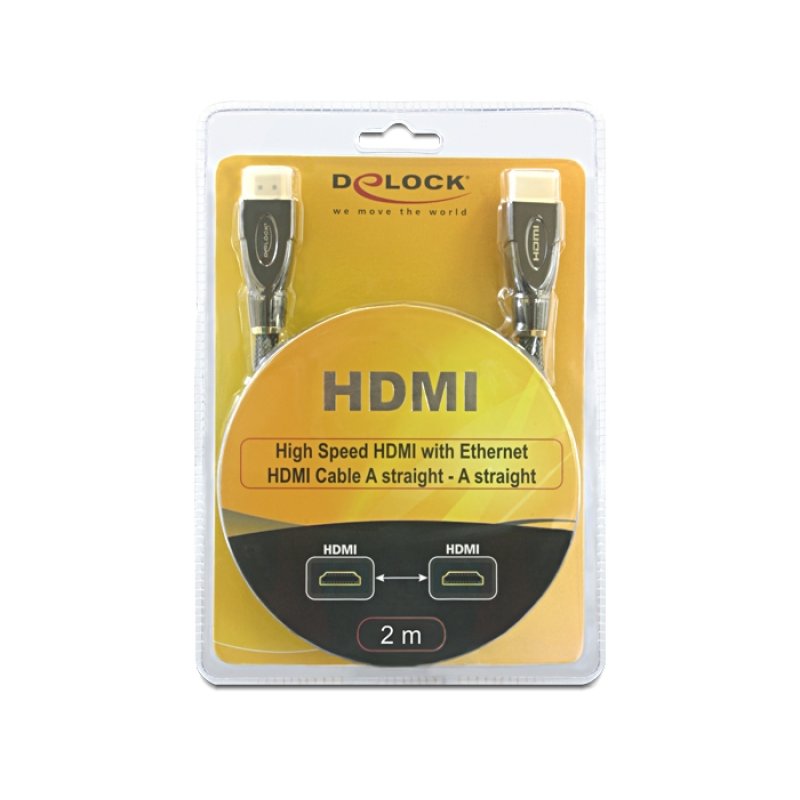 DeLOCK 2m HDMI AM/AM HDMI cable HDMI Type A (Standard) Black