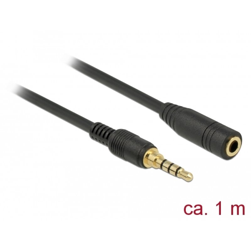 DeLOCK 85629 audio cable 1 m 3.5mm Black