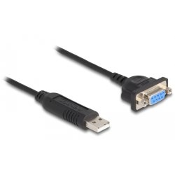 DeLock USB 2.0 Seriell 232 (ST-ST) 0,5m Adapterkabel Schwarz