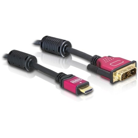 DeLOCK HDMI - DVI Cable 5.0m 5 m DVI-D Black