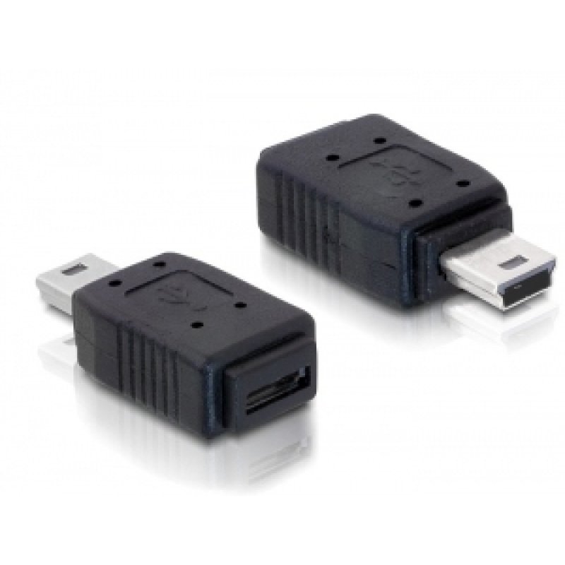 DeLOCK Adapter USB mini/USB micro-B USB mini M micro-B FM Black