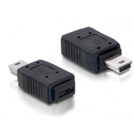 DeLOCK Adapter USB mini/USB micro-B USB mini M micro-B FM Black