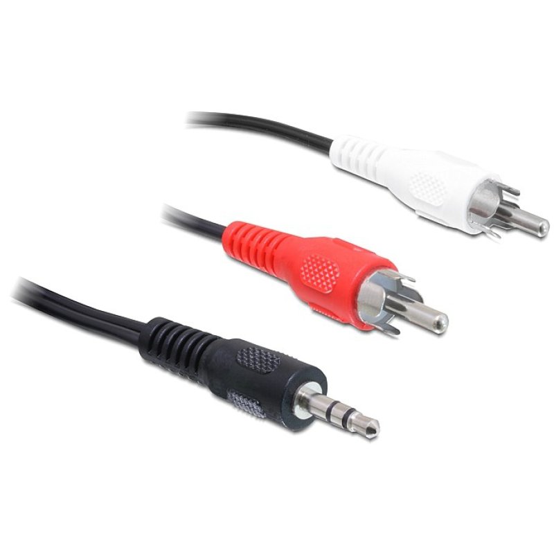 DeLOCK 3.5mm/2 x RCA câble audio 5 m 3,5mm Noir