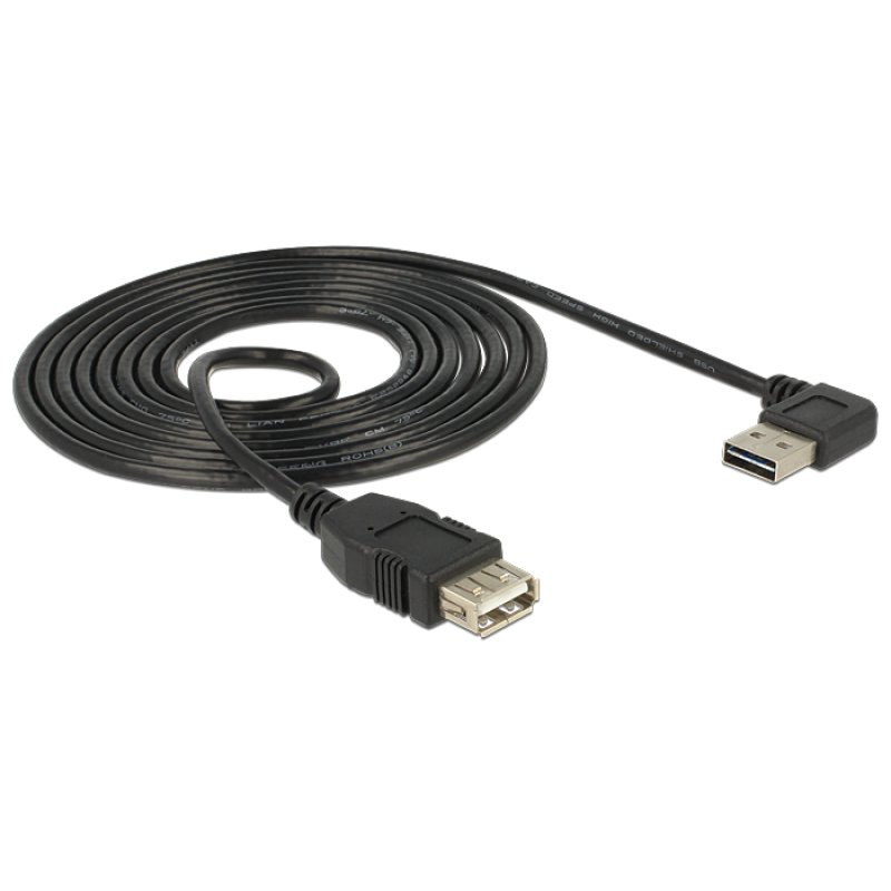DeLOCK 2m, USB 2.0-A - USB 2.0-A USB cable USB A Black