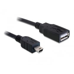 USB 2.0-A Bu USB mini St 0,5m Del