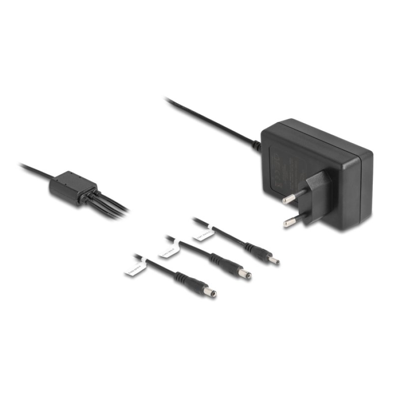 DeLock Externes Netzteil 12,0 V / 3,0 A / 36,0 W DC 3,5 x 1,35 mm, DC 5,5 x 2,1 mm, DC 5,5 x 2,5 mm