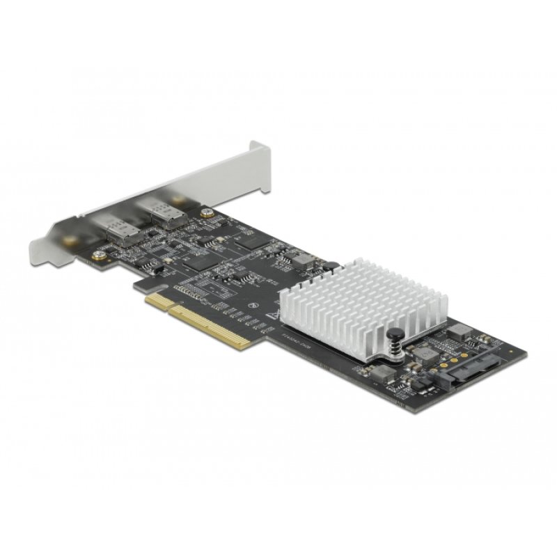DeLOCK PCI Express x8 Card to 2 x external SuperSpeed USB 20 Gbps (USB 3.2 Gen 2x2) USB Type-C female Dual Channel -