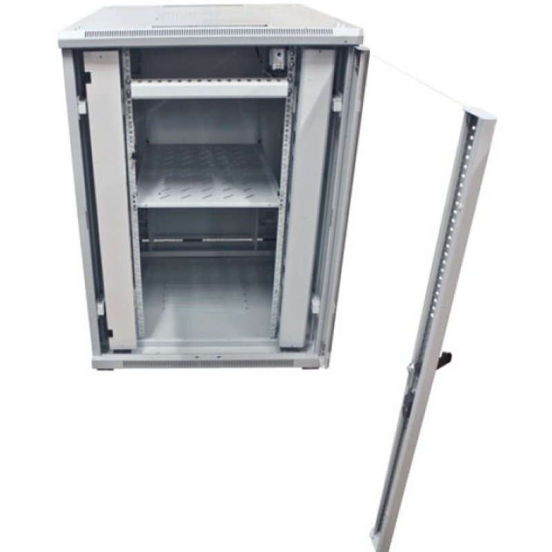 ALLNET Netzwerkschrank 19" 22HE B800/T 800mm Glastür Lichtgrau SNB-Serie