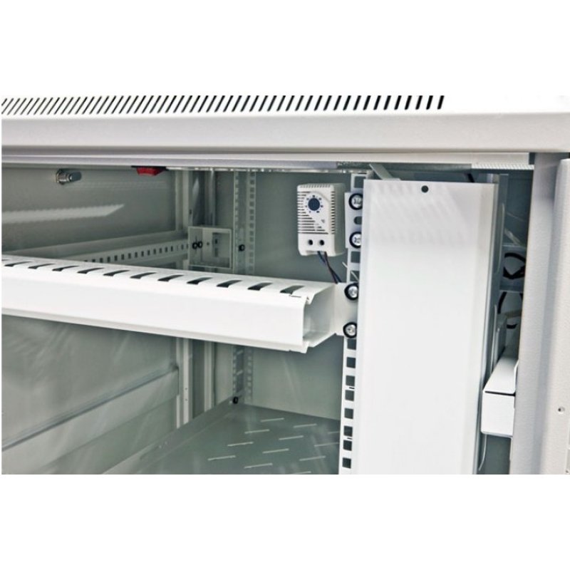 ALLNET Netzwerkschrank 19" 22HE B800/T 800mm Glastür Lichtgrau SNB-Serie