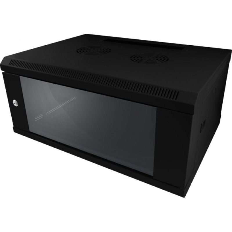 ALLNET Netzwerkschrank 19" 4HE 1-teilig T450mm Schwarz SMC-Serie