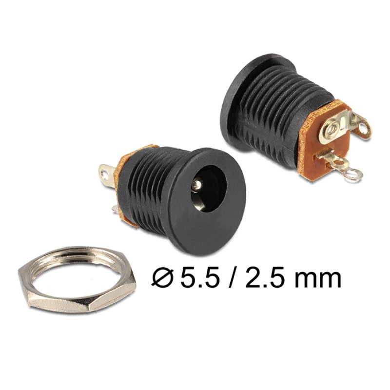 Netzanschluss - Gleichstromstecker 5,5 x 2,5 mm (W)