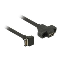 USB3.1 Pfostenstecker Key A 1 x USB 3.1 Gen 2 Type-C™ Buchse zum Einbau 45 cm Delock