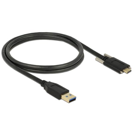 DeLOCK 83718 USB cable USB 3.2 Gen 2 (3.1 Gen 2) 1 m USB A USB C Black