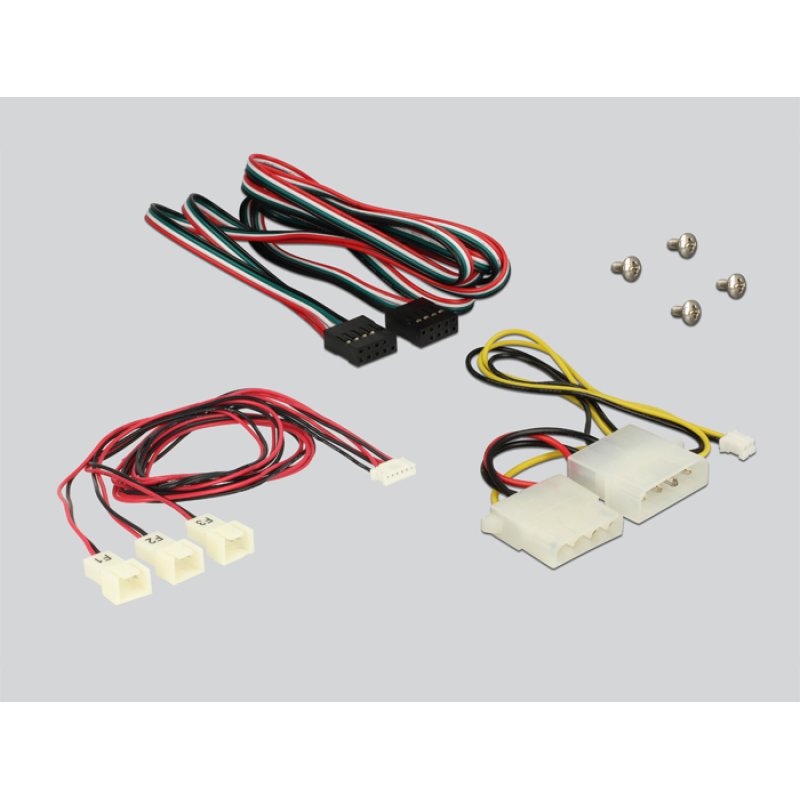 Delock 3.5" Front Panel 2 x USB 2.0 and fan control - Anschlüsse am vorderen Bedienfeld des Speicherschachts - USB