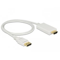 DeLOCK 83817 video cable adapter 1 m DisplayPort HDMI White