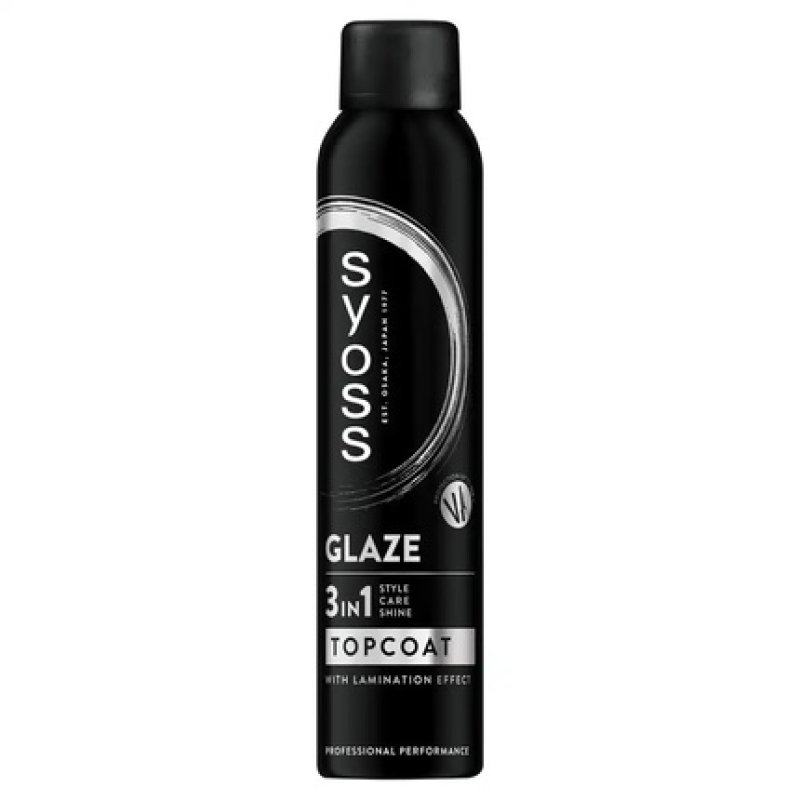 Syoss Glaze Topcoat Hair Spray 3 In 1 200ml