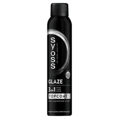 Syoss Glaze Topcoat Hair Spray 3 In 1 200ml