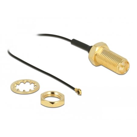 Delock Antennenkabel - 35 cm - Schwarz