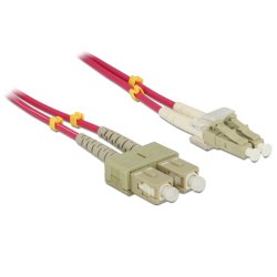DeLOCK LC - SC, 2m câble InfiniBand et à fibres optiques Violet
