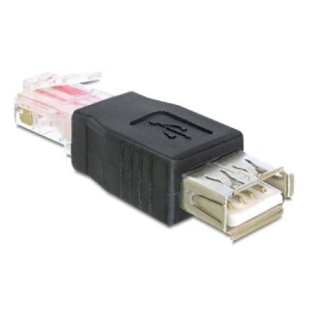 USB - RJ45 - USB 2.0 - RJ45 - Schwarz