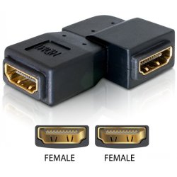 DeLOCK Adapter HDMI female HDMI female 90° left HDMI 1.3 Noir