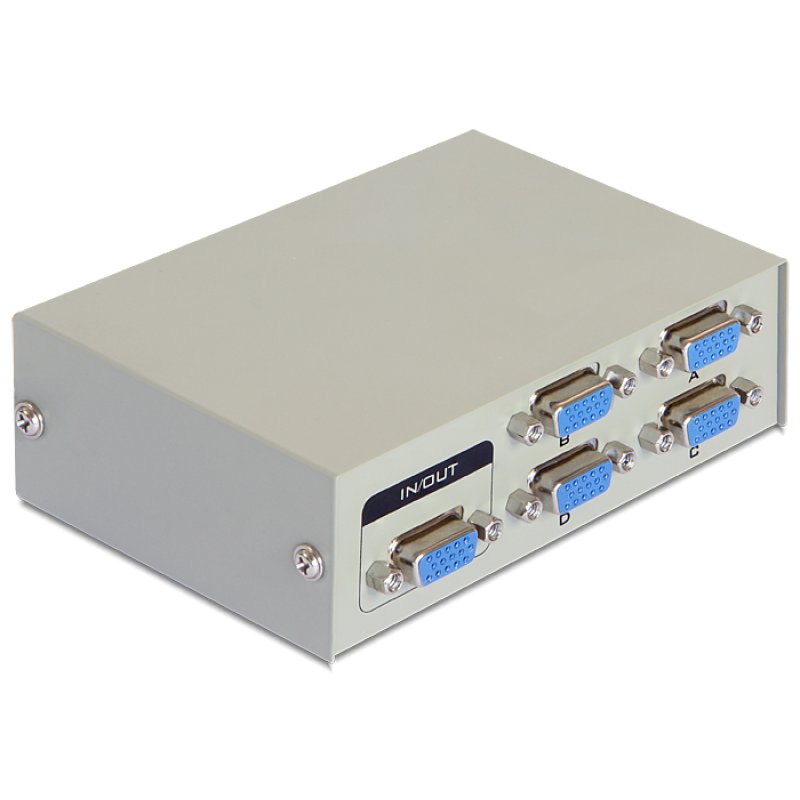 DELOCK Switch 4-port VGA manuell bidire