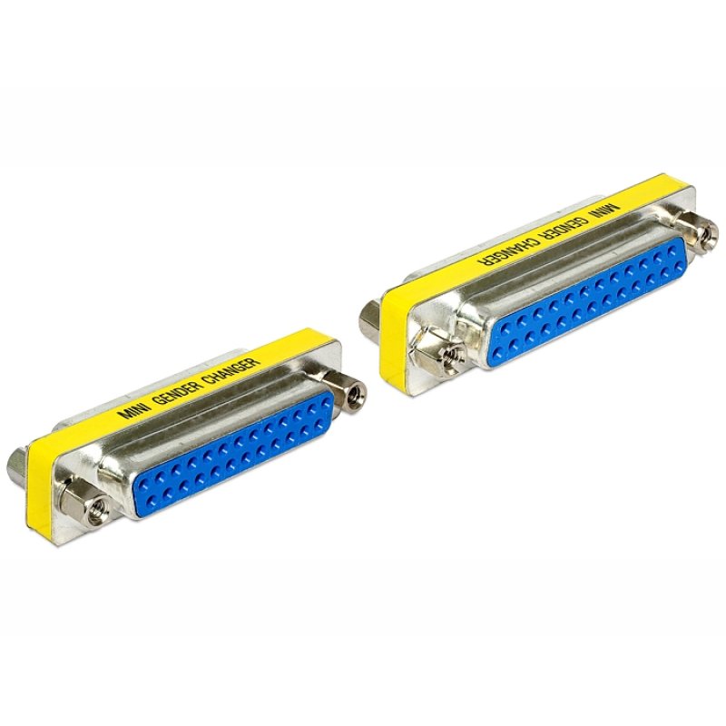 SER Delock 65483 Sub-D 25 Sub-D 25 Blau - Silber - Gelb Kabelschnittstellen-/adapter