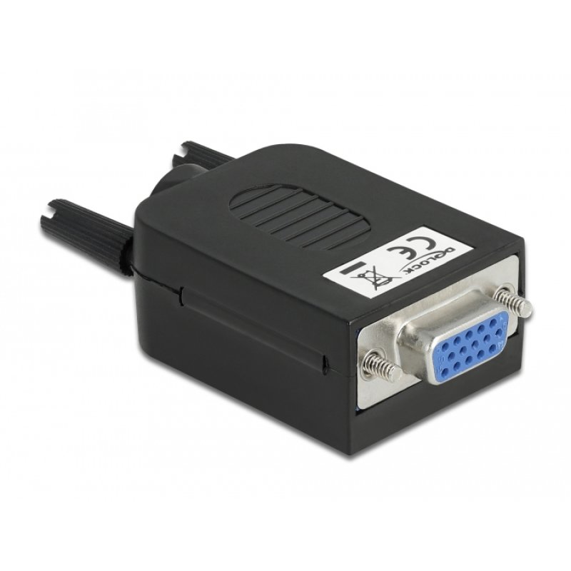 DeLOCK 66259 wire connector VGA, 10 pin terminal block Black, Blue