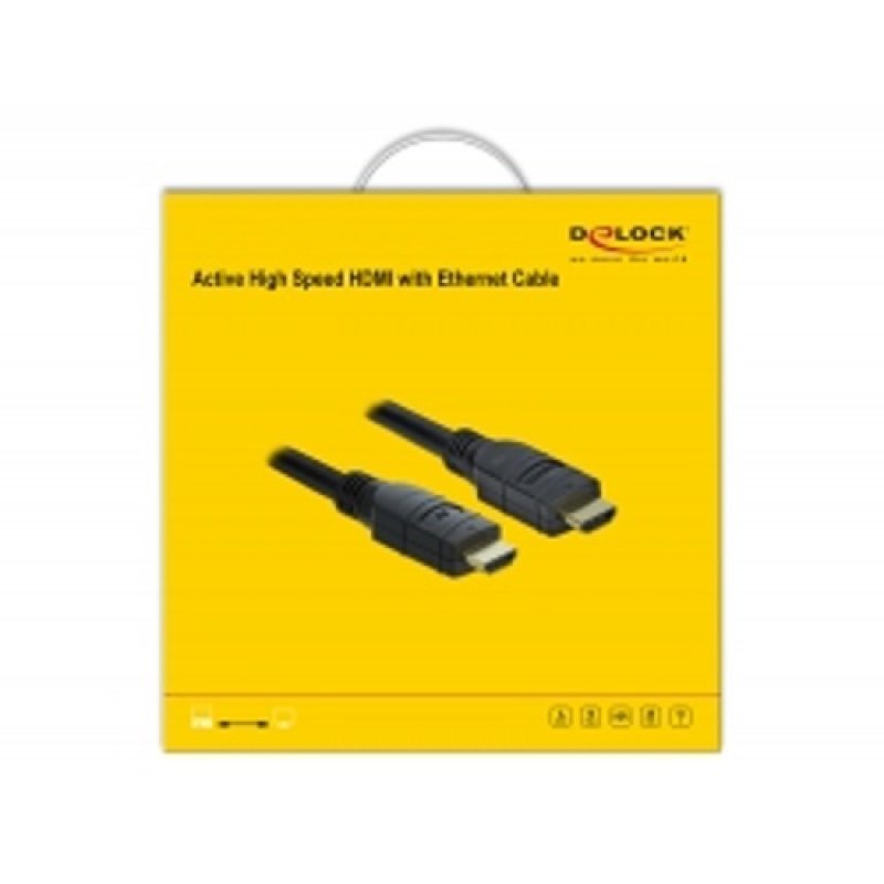 DeLock HDMI (ST-ST) 20m Anschlusskabel 4K 60Hz Schwarz