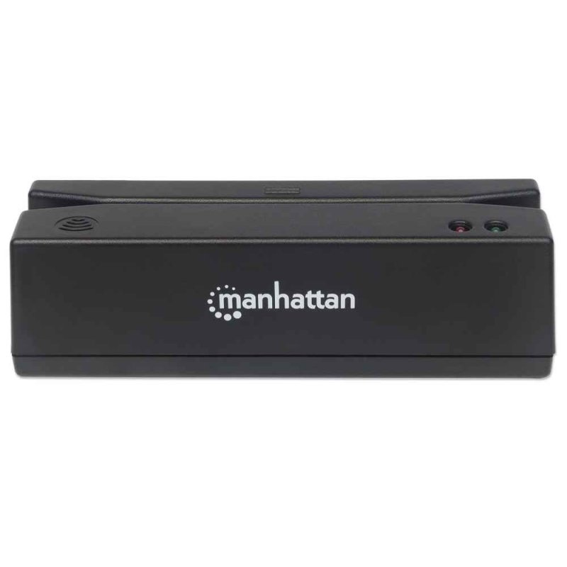 Manhattan Lecteur de cartes à bande magnétique USB-A, lecteur triple piste, décodage type clavier (keyboard wedge),