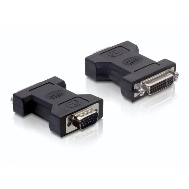 DeLOCK 65017 cable gender changer DVI-I VGA 15-pin M Black