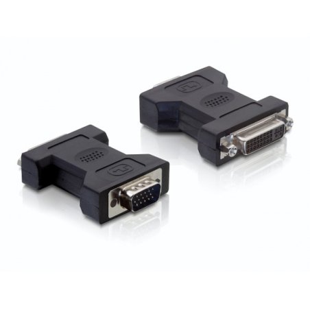 DeLOCK 65017 cable gender changer DVI-I VGA 15-pin M Black
