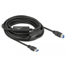 DeLOCK 85380 USB cable USB 3.2 Gen 1 (3.1 Gen 1) 10 m USB A USB B Black