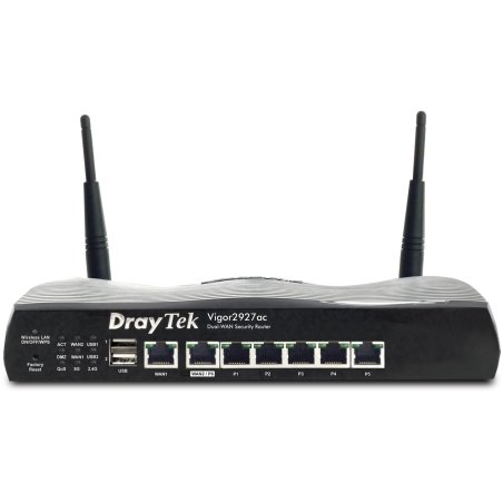 DrayTek Vigor2927ac routeur sans fil Gigabit Ethernet Bi-bande (2,4 GHz / 5 GHz) 4G Noir